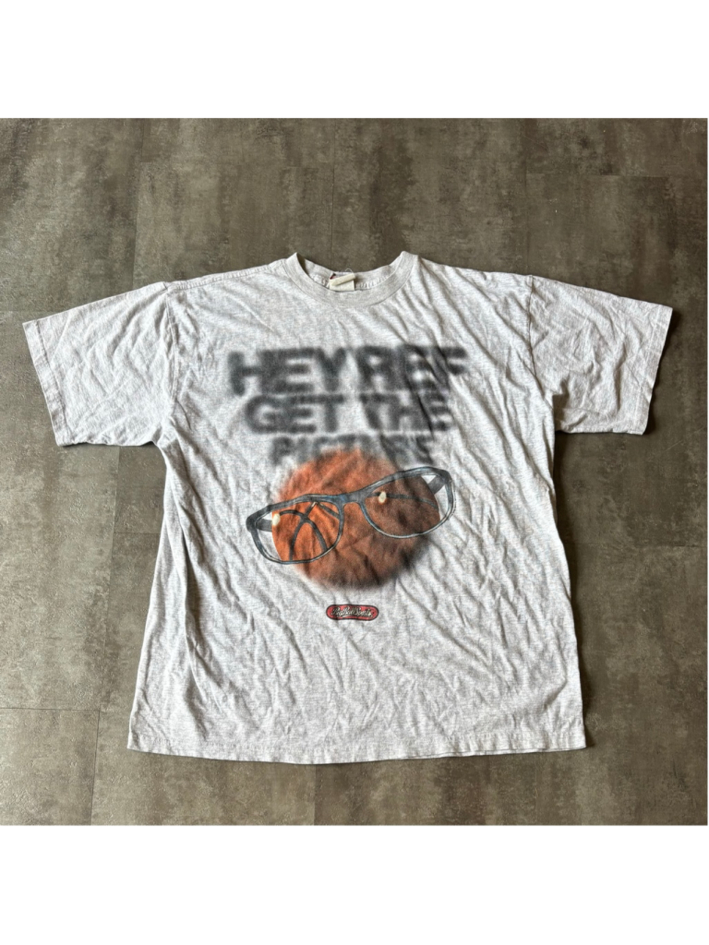 Vintage Big Ball Sports Hey Ref Get the Picture Shirt Mens XL Gray